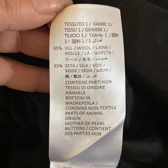 Stella McCartney beautiful black wool silk blend classic dress from Saks NY - Picture 12 of 12